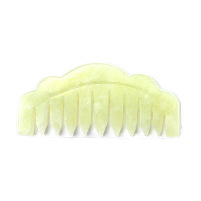 Natural Xiuyan Jade Gua Sha Scraping Massage Comb per la terapia della testa e capelli strumento di trattamento del cuoio capelluto