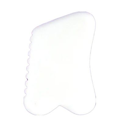 Disponibile il logo personalizzato della Tavola di raschiatura Gua Sha Bianco Giada Naturale per la Bellezza Faciale Massaggio Corporeo Pietra Strumento per la cura della pelle