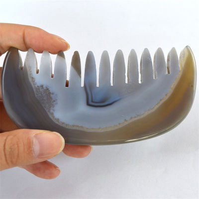 Custom Private Label Agate Gua Sha Comb Body Massager per alleviare lo stress Scalp Massage Tool Funzione Massaggio muscolare