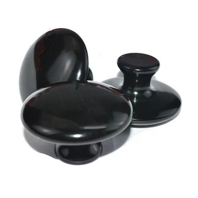 Strumento di massaggio del corpo 2024 Pietra Bian nera Grande fungo a forma di Gua Sha Massaggiatore per massaggio facciale e cura della salute 55mm*35mm