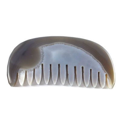 Agate Gua Sha Scalp Massage Comb Board Stone Comb Head Self Care Tool con logo personalizzato
