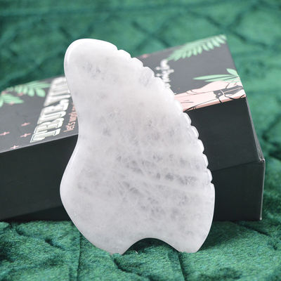 Strumento per l'auto-cura della pelle White Jade Gua Sha Scraping Massage Board for Body Massager Function 2024 Trending Product