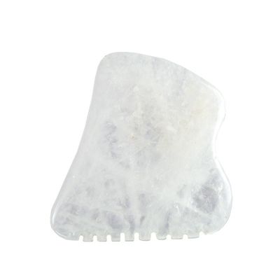 Attrezzatura per il massaggio del corpo Guasha bianco lucidato personalizzato Gua Sha Stone Board Giada Guasha Strumento per rilassare i muscoli