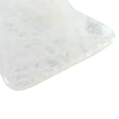 Attrezzatura per il massaggio del corpo Guasha bianco lucidato personalizzato Gua Sha Stone Board Giada Guasha Strumento per rilassare i muscoli