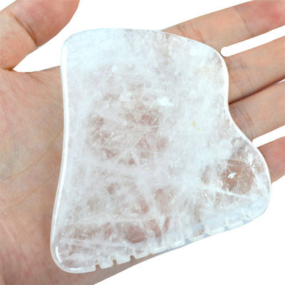 Attrezzatura per il massaggio del corpo Guasha bianco lucidato personalizzato Gua Sha Stone Board Giada Guasha Strumento per rilassare i muscoli