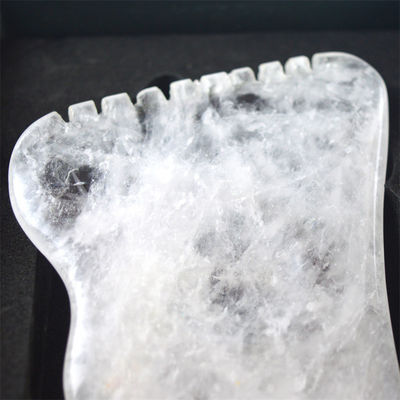Attrezzatura per il massaggio del corpo Guasha bianco lucidato personalizzato Gua Sha Stone Board Giada Guasha Strumento per rilassare i muscoli