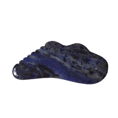 Massaggio del corpo Punti blu in forma di cavallo di mare Sodalite Gua Sha Strumenti per massaggiare il viso e la pelle del corpo in Guasha SPA Therapy