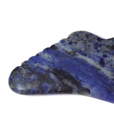 2024 Blu Sodalite Stone Gua Sha Scraping Massager Comodo strumento di massaggio per la rimozione delle rughe del viso e la bellezza della pelle