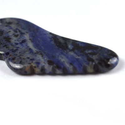2024 Blu Sodalite Stone Gua Sha Scraping Massager Comodo strumento di massaggio per la rimozione delle rughe del viso e la bellezza della pelle