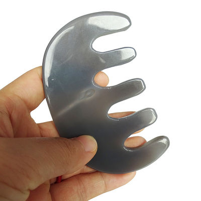 Prova i benefici dell' Agate Gua Sha Comb Perfetto per il massaggio della testa e la cura della bellezza