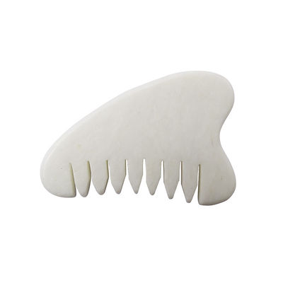 Area di massaggio completo del corpo Naturale Bianco Xiuyan Jade pettine per capelli Gua Sha Strumenti Jade Massaggiatore Scalp per alleviare la tensione del cuoio capelluto