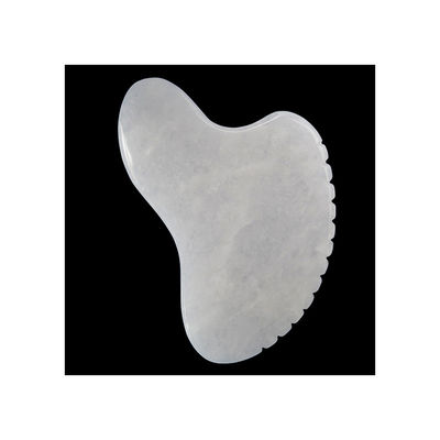 Logo personalizzato Cuore in forma di cristallo Pietra di giada bianca Gua Sha Scraping Massaggio strumento per l'agopuntura Terapia massaggiatore facciale