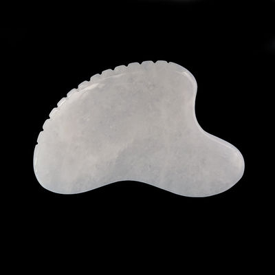 Logo personalizzato Cuore in forma di cristallo Pietra di giada bianca Gua Sha Scraping Massaggio strumento per l'agopuntura Terapia massaggiatore facciale