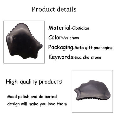 Naturale Ossidiana Nera Gua Sha Tavola per Massaggio Faccia Restra Massaggio Relax Terapia Guasha Strumento Cura della Pelle Scraping