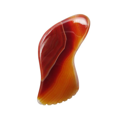 Strumento di massaggio Gua Sha Agata Rossa per terapia di agopuntura SPA e massaggio facciale e corporeo cura della salute Beaut