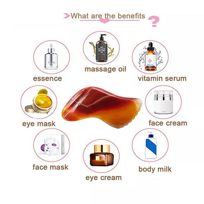 Strumento di massaggio Gua Sha Agata Rossa per terapia di agopuntura SPA e massaggio facciale e corporeo cura della salute Beaut