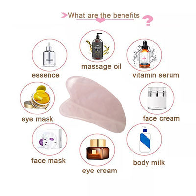 OEM/ODM Accettabile Rose Quartz Gua Sha Naturale Giada Guasha Strumenti Faciali per Corpo Faccia Collo E Occhi Cura della Pelle Massaggio SPA