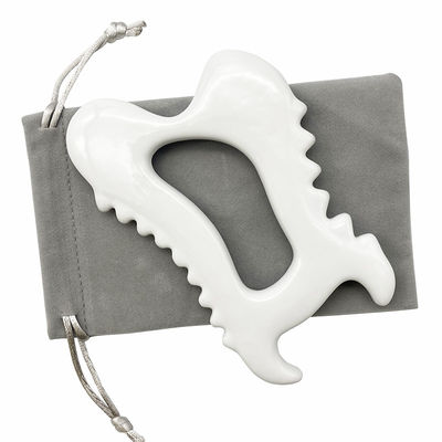 Strumenti facciali in ceramica Gua Sha per la cura della pelle del viso Strumenti facili da includere Borsa di lusso e guide regalo per donne