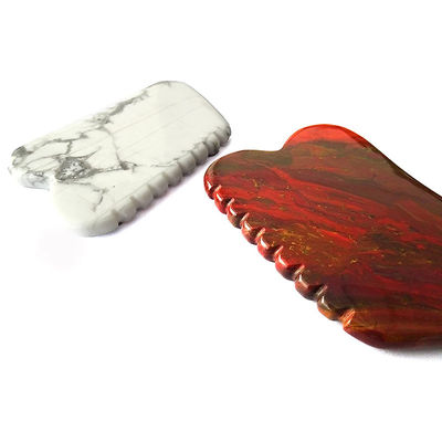 OEM/ODM Massaggio naturale del viso supportato Gua Sha Stone Mookaite Bianco Turchese Guasha per ridurre le linee sottili del viso