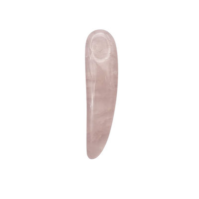 Cucchiaio di quarzo rosa per gua sha e cosmetici