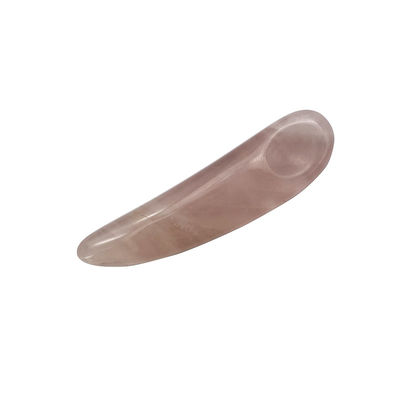 Cucchiaio di quarzo rosa per gua sha e cosmetici
