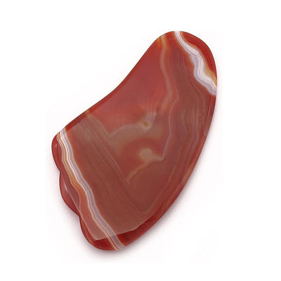 Funzione di lifting del viso Agate rosso cristallo di quarzo Gua Sha piastra di rottamazione per portatile
