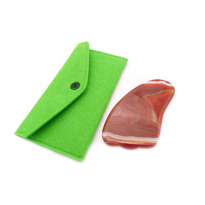 Funzione di lifting del viso Agate rosso cristallo di quarzo Gua Sha piastra di rottamazione per portatile