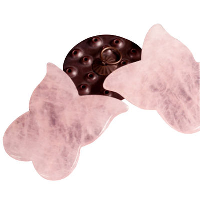 Massaggiatore Faciale a forma di farfalla Piastra di massaggio di Giada Guasha Pietra naturale Gua Sha Scraper per collo corpo Acupuncture Spa