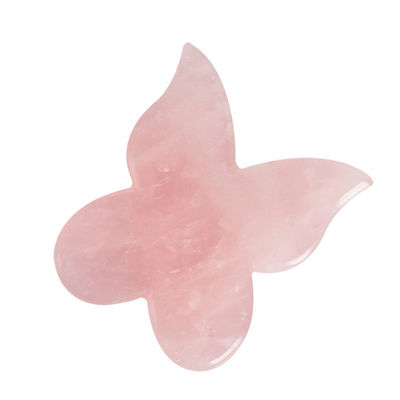 Massaggiatore Faciale a forma di farfalla Piastra di massaggio di Giada Guasha Pietra naturale Gua Sha Scraper per collo corpo Acupuncture Spa