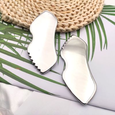 Acciaio inossidabile Guasha Massaggio muscolare rilassante strumento metallico per massaggiatore facciale Tissue probing fisioterapia raschiatura piastra