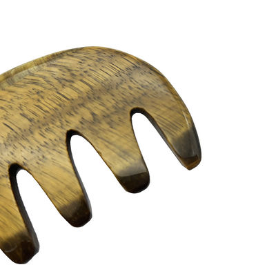 Meridian Care Jade Comb Natural Tiger Eye Stone Gua Sha Scraper per massaggi a testa e capello