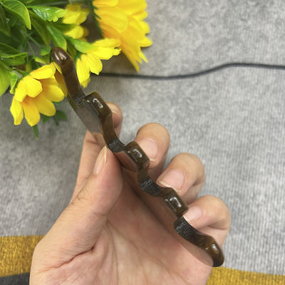 Meridian Care Jade Comb Natural Tiger Eye Stone Gua Sha Scraper per massaggi a testa e capello