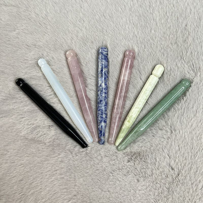 OEM ODM Rose Quartz naturale Guasha Massaggio bastone ago rilievo muscolare Corpo Gua Sha massaggiatore punto Roller Guasha strumento
