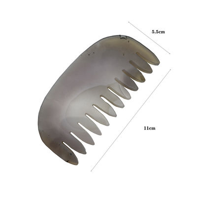 Natural Grey Agate Jade Guasha Comb L'ultimo strumento di massaggio della testa e del meridiano per il massaggio viso/corpo