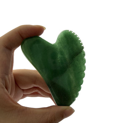 Scraping Facial Skin Lifting con Gua Sha Aventurino Verde e Design a forma di cuore