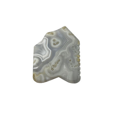 Grigio Agate Faciale Guasha Skin Lifting Firming Natural Hand Healing Giada Gua Sha Massaggio Strumento per il Firming del viso e della pelle