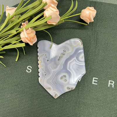 Grigio Agate Faciale Guasha Skin Lifting Firming Natural Hand Healing Giada Gua Sha Massaggio Strumento per il Firming del viso e della pelle