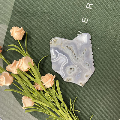 Grigio Agate Faciale Guasha Skin Lifting Firming Natural Hand Healing Giada Gua Sha Massaggio Strumento per il Firming del viso e della pelle