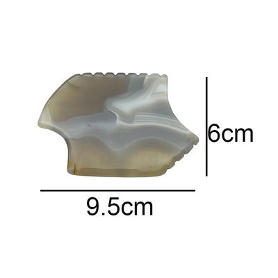 Gray Agate Guasha Scraping Stone Massaggiatore Corporeo Portatile per Giada Naturale Gua Sha e Skin Lifting