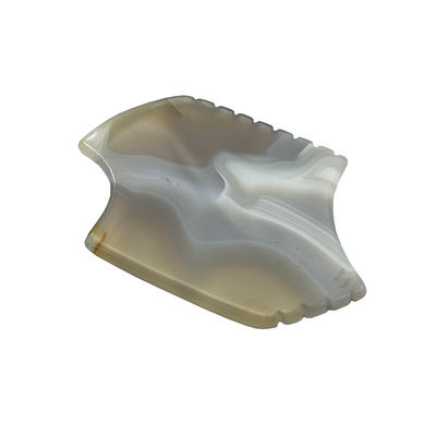 Gray Agate Guasha Scraping Stone Massaggiatore Corporeo Portatile per Giada Naturale Gua Sha e Skin Lifting