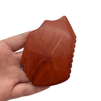 Red Jasper Facial Guasha Skin Lifting Firming Natural Hand Healing Jade Gua Sha Facial Massage Tool Portatile e portatile