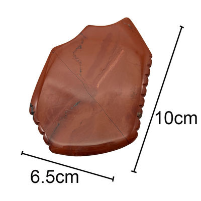 Red Jasper Facial Guasha Skin Lifting Firming Natural Hand Healing Jade Gua Sha Facial Massage Tool Portatile e portatile
