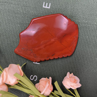 Red Jasper Facial Guasha Skin Lifting Firming Natural Hand Healing Jade Gua Sha Facial Massage Tool Portatile e portatile