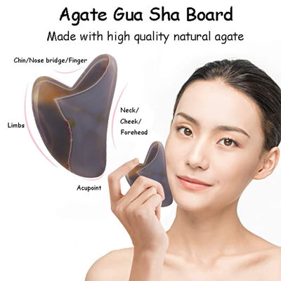 Massaggiatore Forma di cuore Gua Sha Tavola Pietra di giada per il massaggio facciale SPA Trattamento di terapia di agopuntura