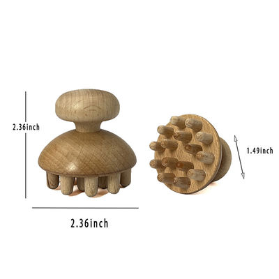 Tavola di Guasha a testa di legno per cosmetologia Strumento di massaggio Anticellulite Drenaggio linfatico Modellazione del corpo Terapia del legno
