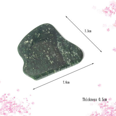 Pietra di giada naturale Nanyang nero-verde Guasha massaggio di raschiatura Gua Sha per attivare il Qi e dragaggio di garanzie