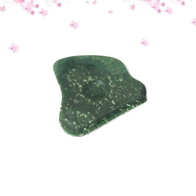 Pietra di giada naturale Nanyang nero-verde Guasha massaggio di raschiatura Gua Sha per attivare il Qi e dragaggio di garanzie