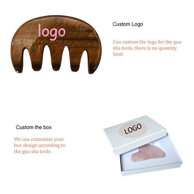 Disponibile il logo personalizzato di Gua Sha Comb Massaggio strumento per migliorare la circolazione sul viso scalpo