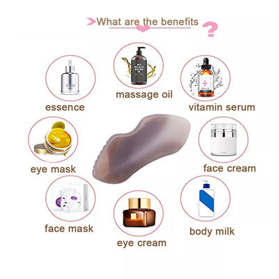 Tabella di Gua Sha di Agata Naturale per Massaggio Corporeo e Trattamento Faciale in Terapia di Agopuntura SPA