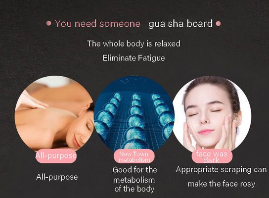 Logo personalizzato Rosa 3d a forma di cuore universale in ceramica Gua Sha Scraping Massaggio strumento per occhi viso collo pelle massaggiatore corpo